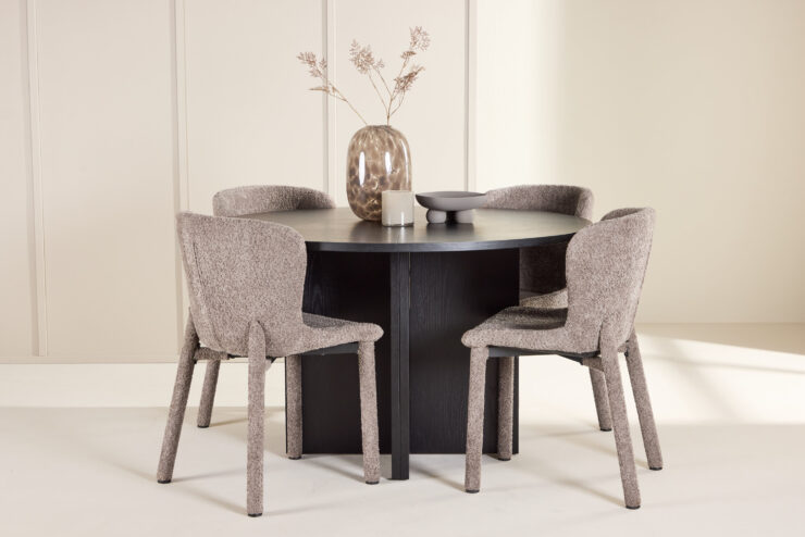Strada, Astoria – Ensemble repas ovale – Noir