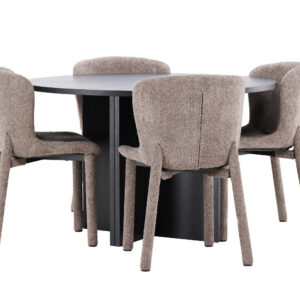 Strada, Astoria – Ensemble repas ovale – Noir