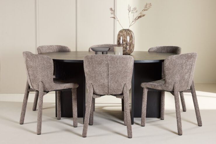 Strada, Astoria – Ensemble repas ovale – Noir
