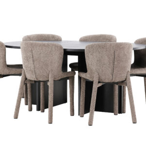Strada, Astoria – Ensemble repas ovale – Noir