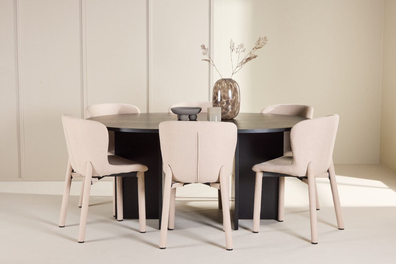 Strada, Astoria – Ensemble repas ovale – Noir