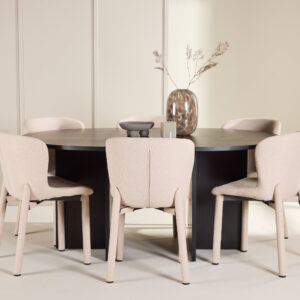 Strada, Astoria – Ensemble repas ovale – Noir