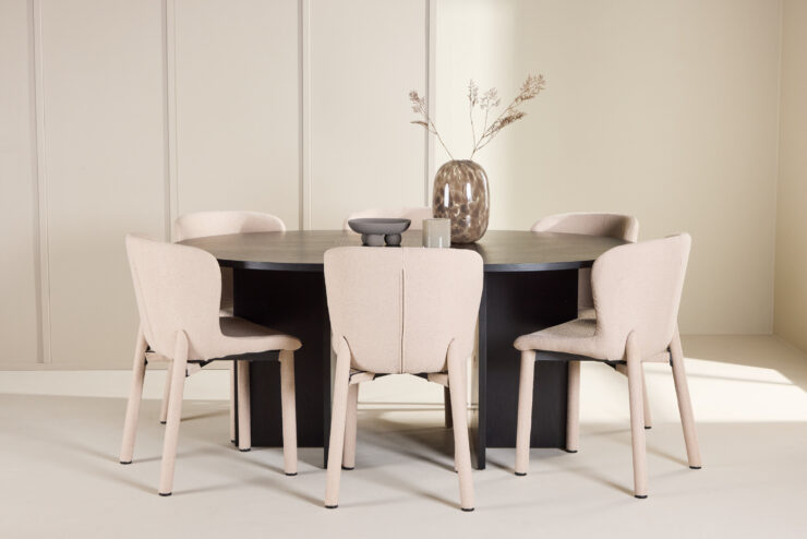 Strada, Astoria – Ensemble repas ovale – Noir