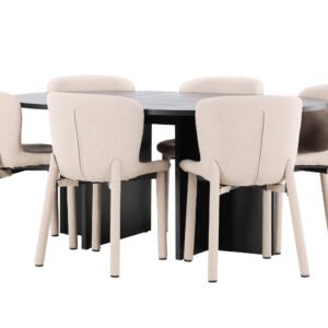 Strada, Astoria – Ensemble repas ovale – Noir