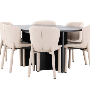 Strada, Astoria – Ensemble repas ovale – Noir