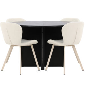 Strada, Lilja – Ensemble repas ovale – Noir