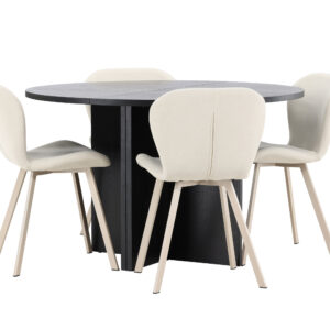 Strada, Lilja – Ensemble repas ovale – Noir