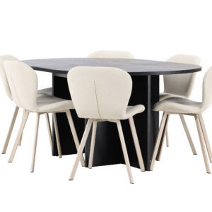 Strada, Lilja – Ensemble repas ovale – Noir