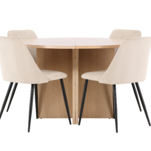 Strada, Night – Ensemble repas ovale – Blanchi
