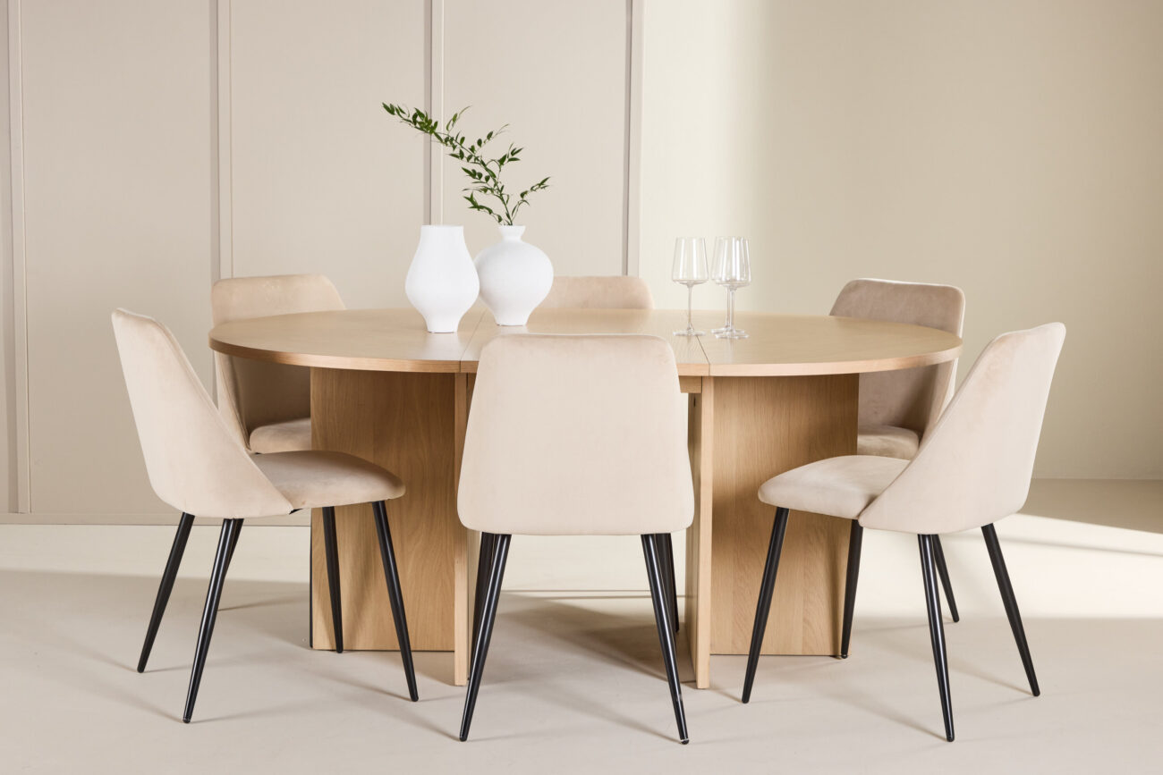 Strada, Night – Ensemble repas ovale – Blanchi
