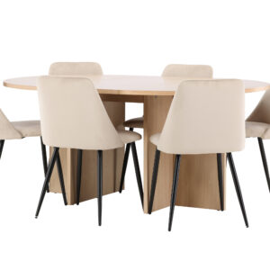 Strada, Night – Ensemble repas ovale – Blanchi