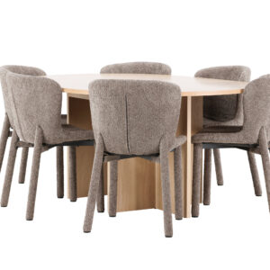 Strada, Astoria – Ensemble repas ovale – Blanchi