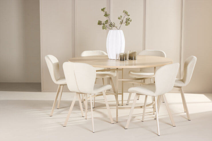 Copenhagen, Lilja – Ensemble repas rond – Blanchi