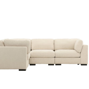 Salerno – Canapé d&rsquo;angle – Beige, Noir