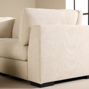 Salerno – Canapé d&rsquo;angle – Beige, Noir