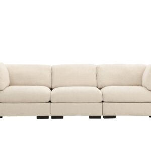 Salerno – Canapé 3 places – Beige, Noir