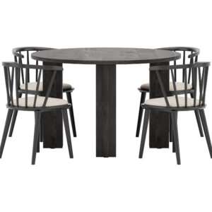 Juno, Bobby – Ensemble repas rond – Noir