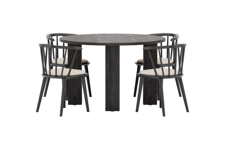 Juno, Bobby – Ensemble repas rond – Noir
