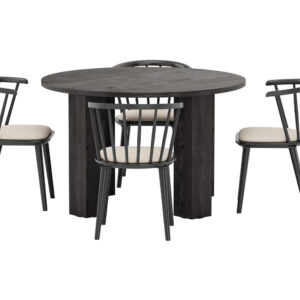 Juno, Bobby – Ensemble repas rond – Noir