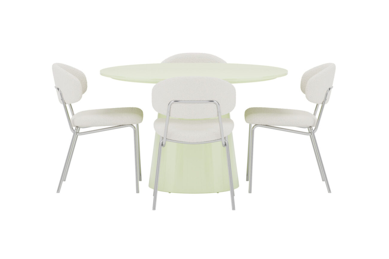 Lanzo, Chico – Ensemble repas rond – Vert clair