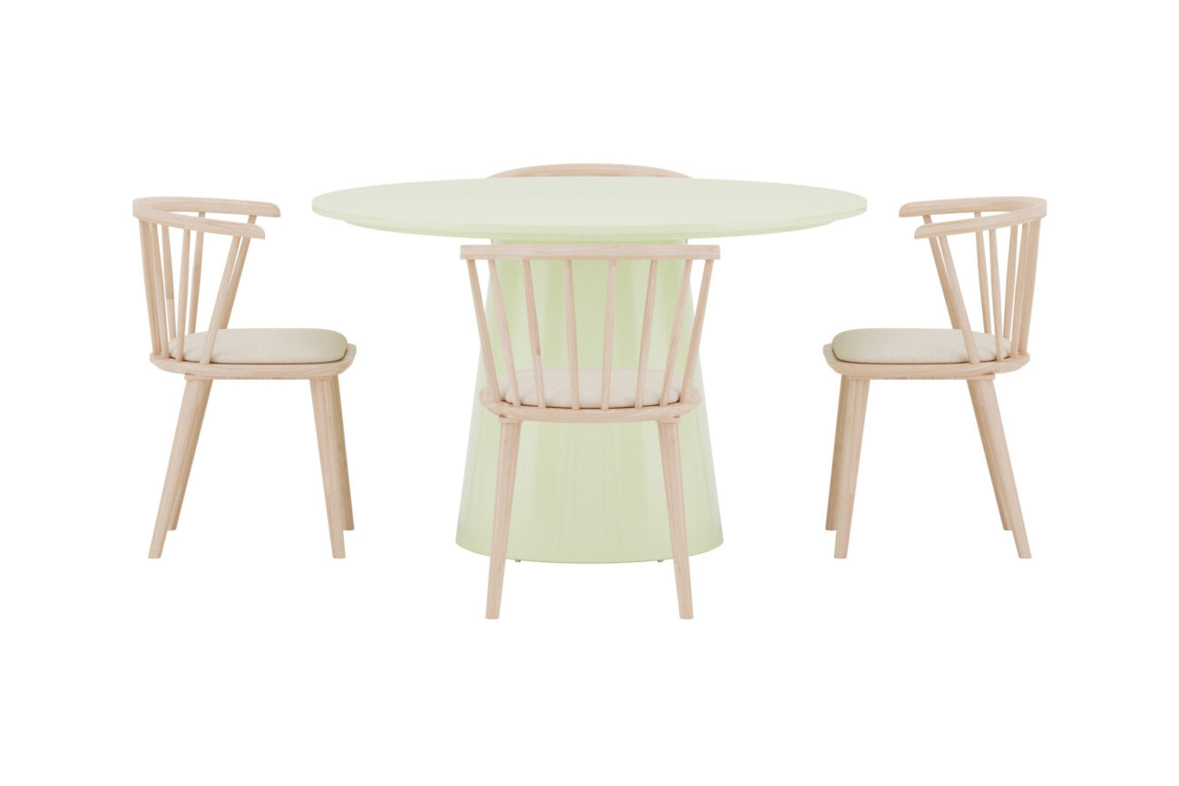 Lanzo, Bobby – Ensemble repas rond – Vert clair