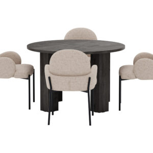 Juno, Blom – Ensemble repas rond – Noir