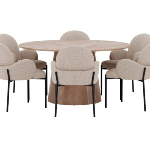 Lanzo, Blom – Ensemble repas rond – Naturel