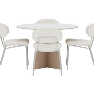 Bootcut, Chico – Ensemble repas rond – Beige