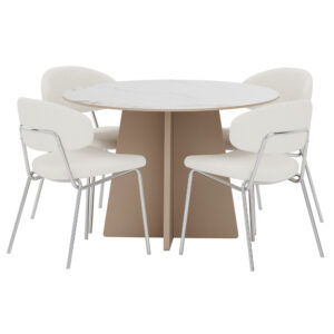 Bootcut, Chico – Ensemble repas rond – Beige
