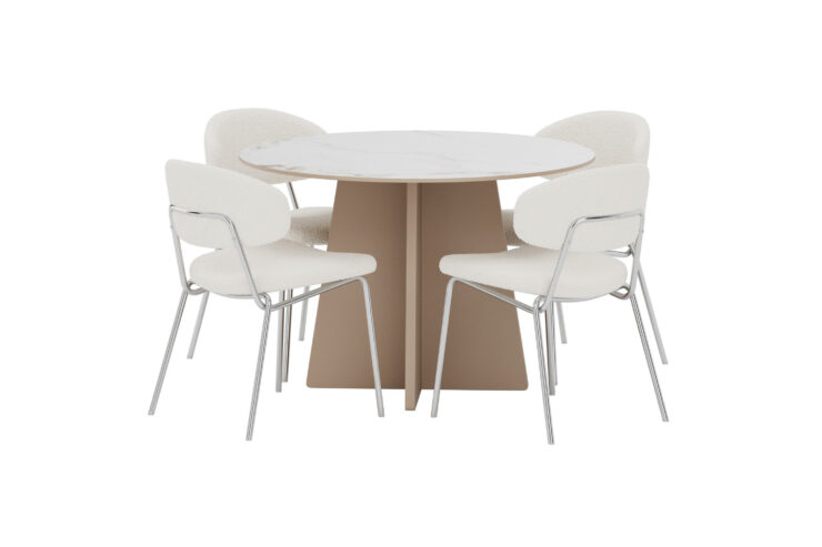 Bootcut, Chico – Ensemble repas rond – Beige