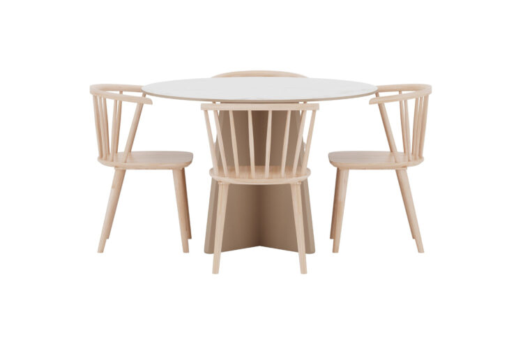 Bootcut, Bobby – Ensemble repas rond – Beige