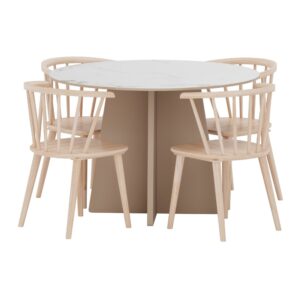 Bootcut, Bobby – Ensemble repas rond – Beige