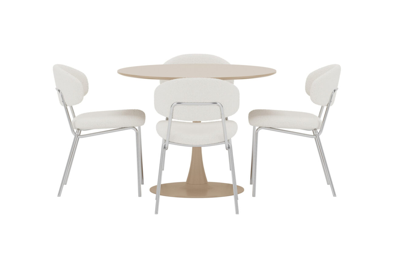 Glade, Chico – Ensemble repas rond – Beige