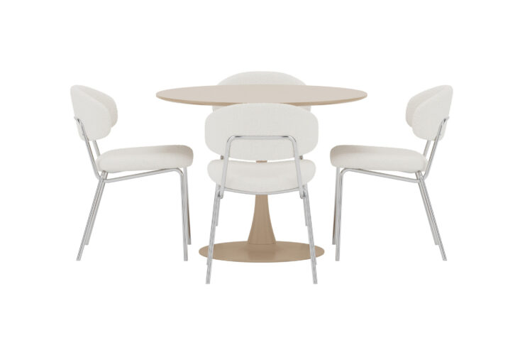Glade, Chico – Ensemble repas rond – Beige