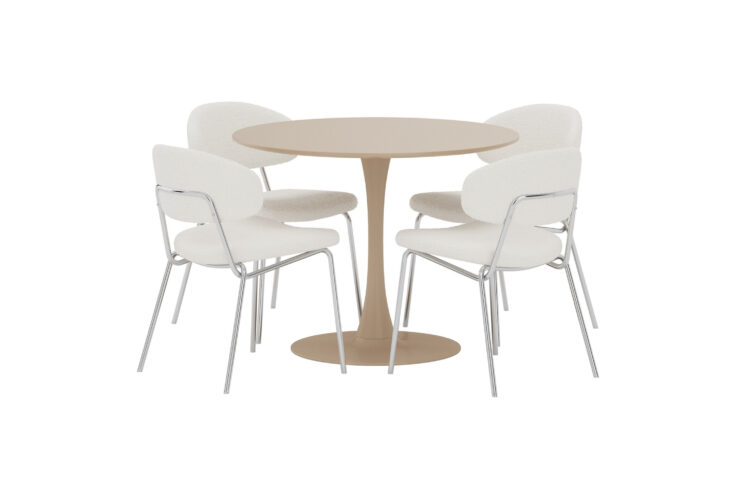 Glade, Chico – Ensemble repas rond – Beige