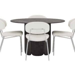 Tekla, Chico – Ensemble repas rond – Noir