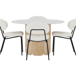 Tekla, Chico – Ensemble repas rond – Gris clair
