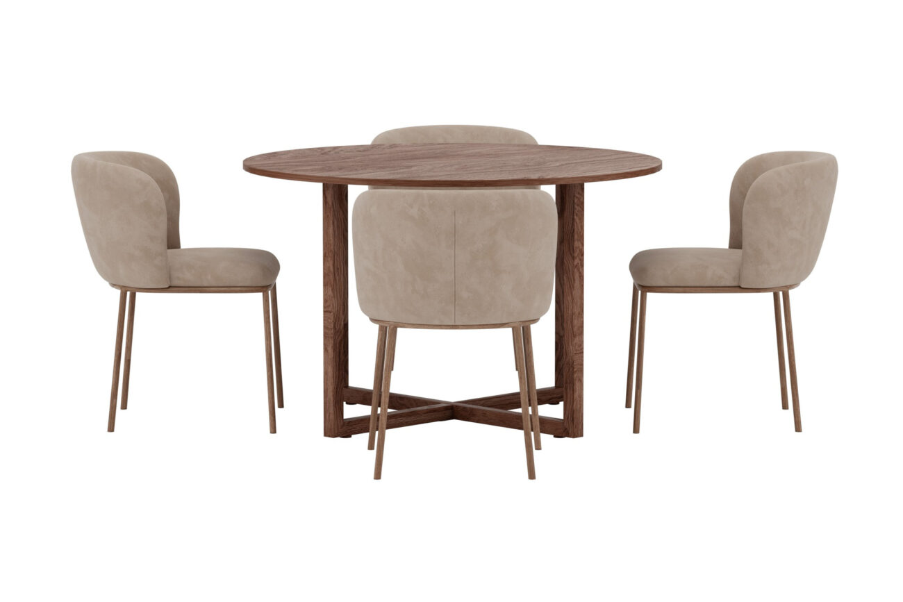 Durango, Edina – Ensemble repas rond – Noyer