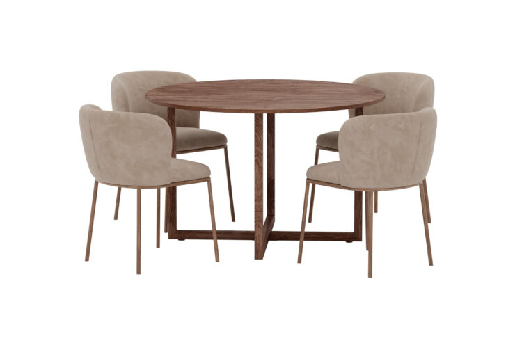 Durango, Edina – Ensemble repas rond – Noyer