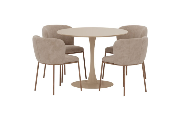 Glade, Edina – Ensemble repas rond – Beige