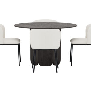 Tekla, Edina – Ensemble repas rond – Noir