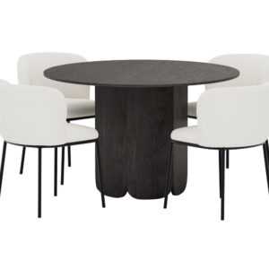 Tekla, Edina – Ensemble repas rond – Noir
