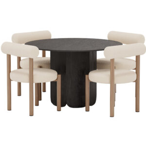Tekla, Tillo – Ensemble repas rond – Noir
