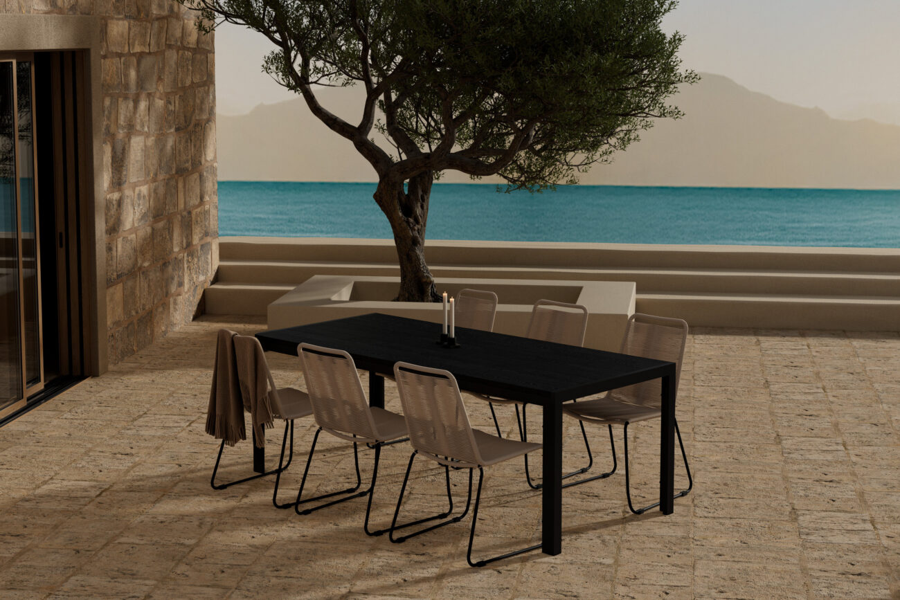 Mirko, Lindos – Ensemble repas – Noir