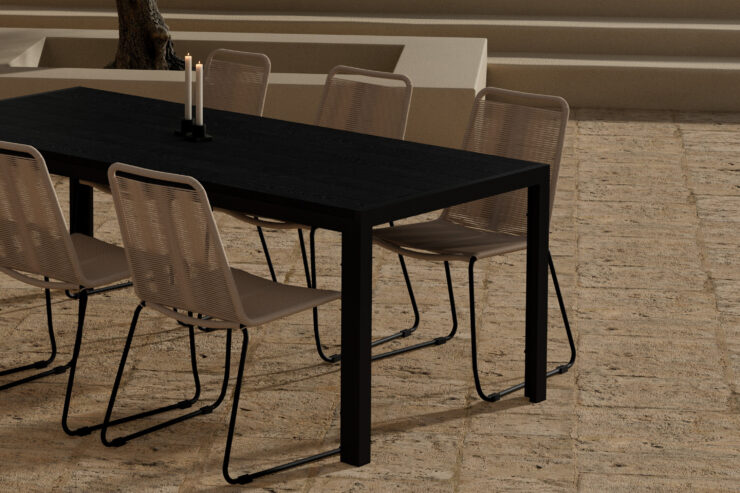 Mirko, Lindos – Ensemble repas – Noir