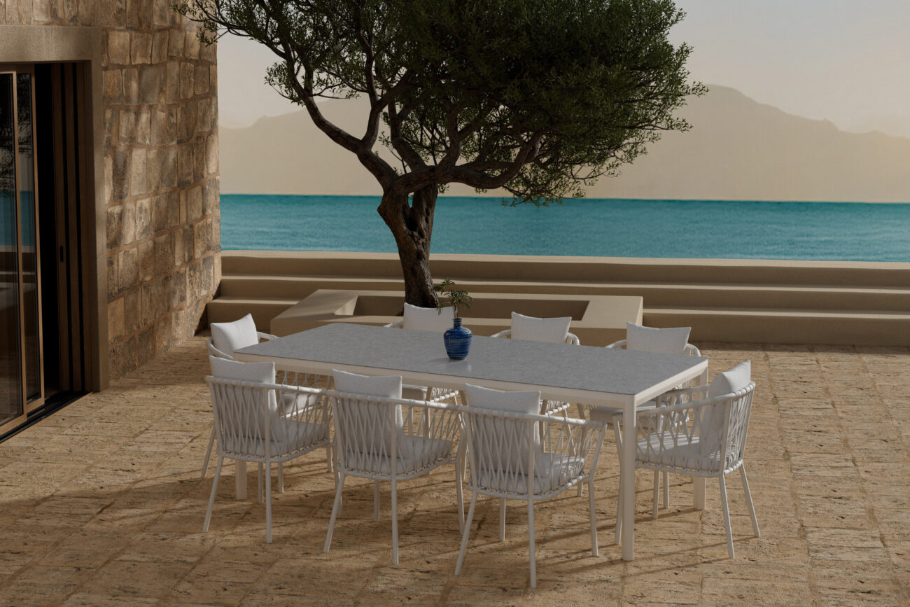 Lino, Linos – Ensemble repas – Gris clair