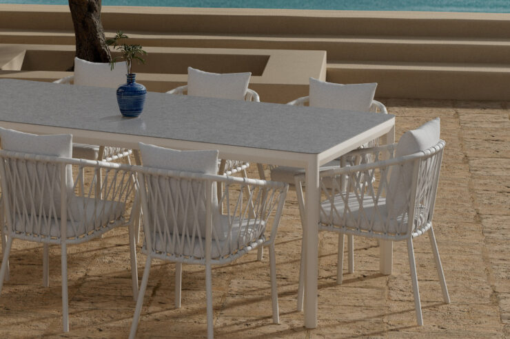 Lino, Linos – Ensemble repas – Gris clair