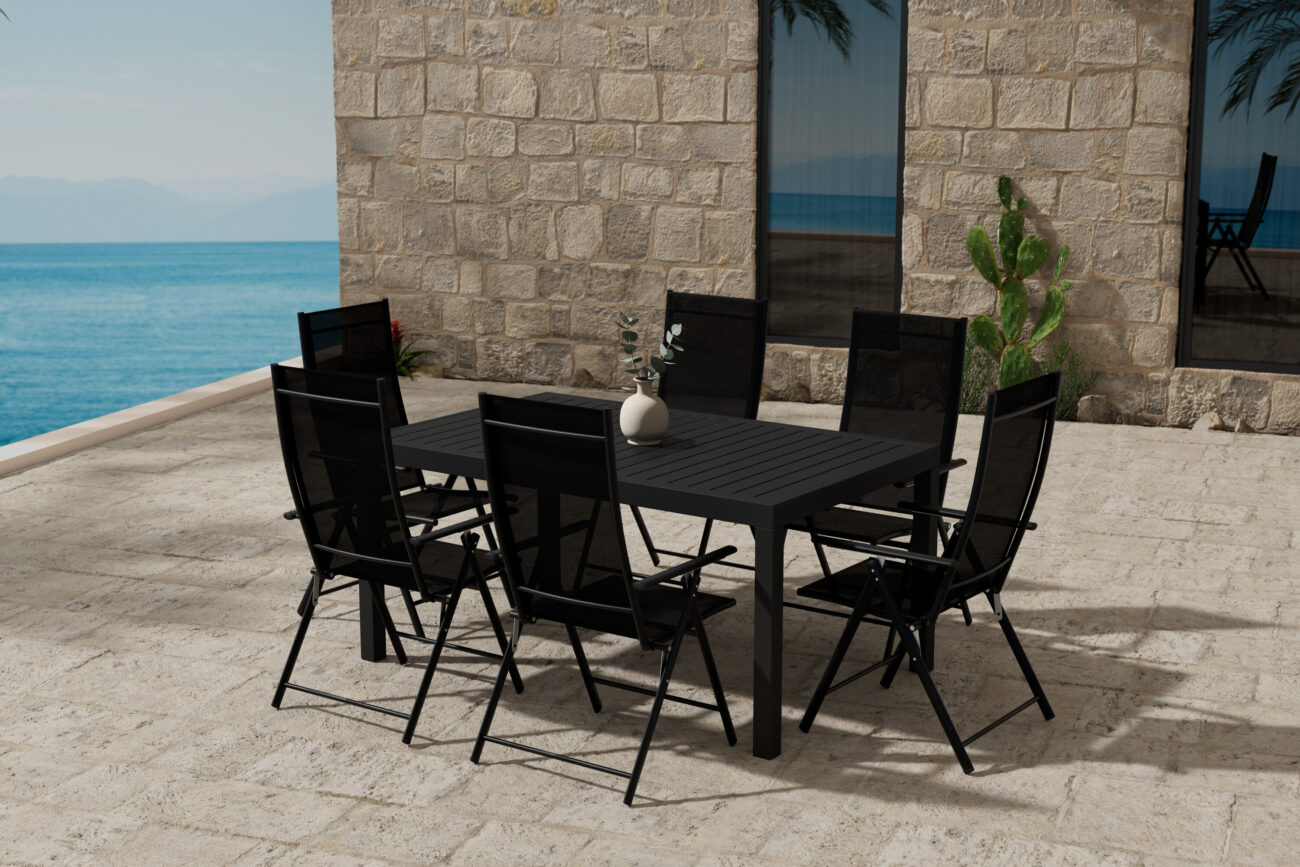 Capo, Levanzo – Ensemble repas – Noir