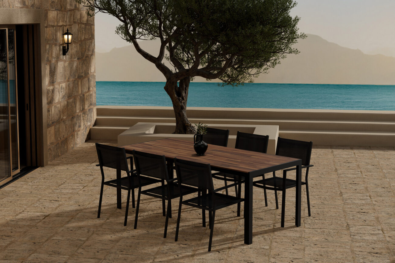 Bois, Copacabana – Ensemble repas – Naturel