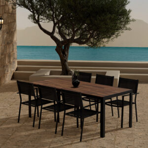 Bois, Copacabana – Ensemble repas – Naturel